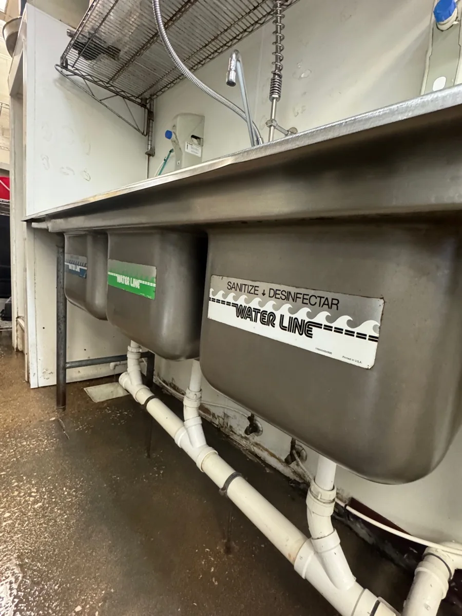 Commercial sink area
